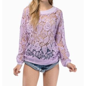 lavender lace top